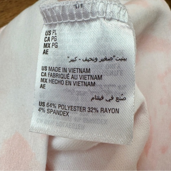 NWT hooded zip sweatshirt terry style & co. Petite coral tie dye woman’s LP - Picture 6 of 6